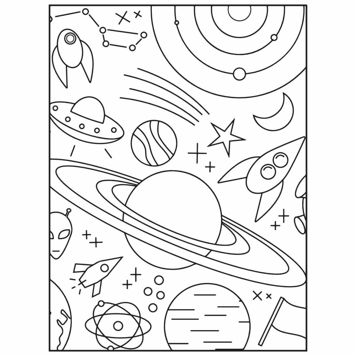 Fancy space coloring by numbers