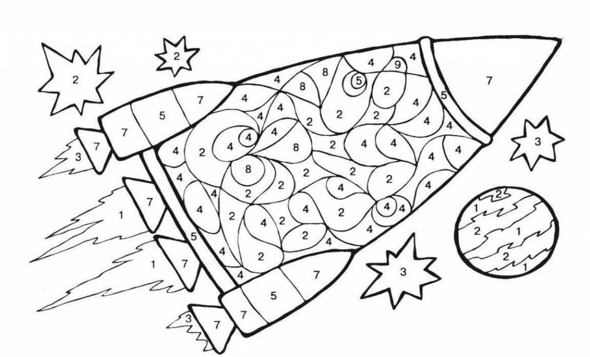 Friendly space coloring by numbers