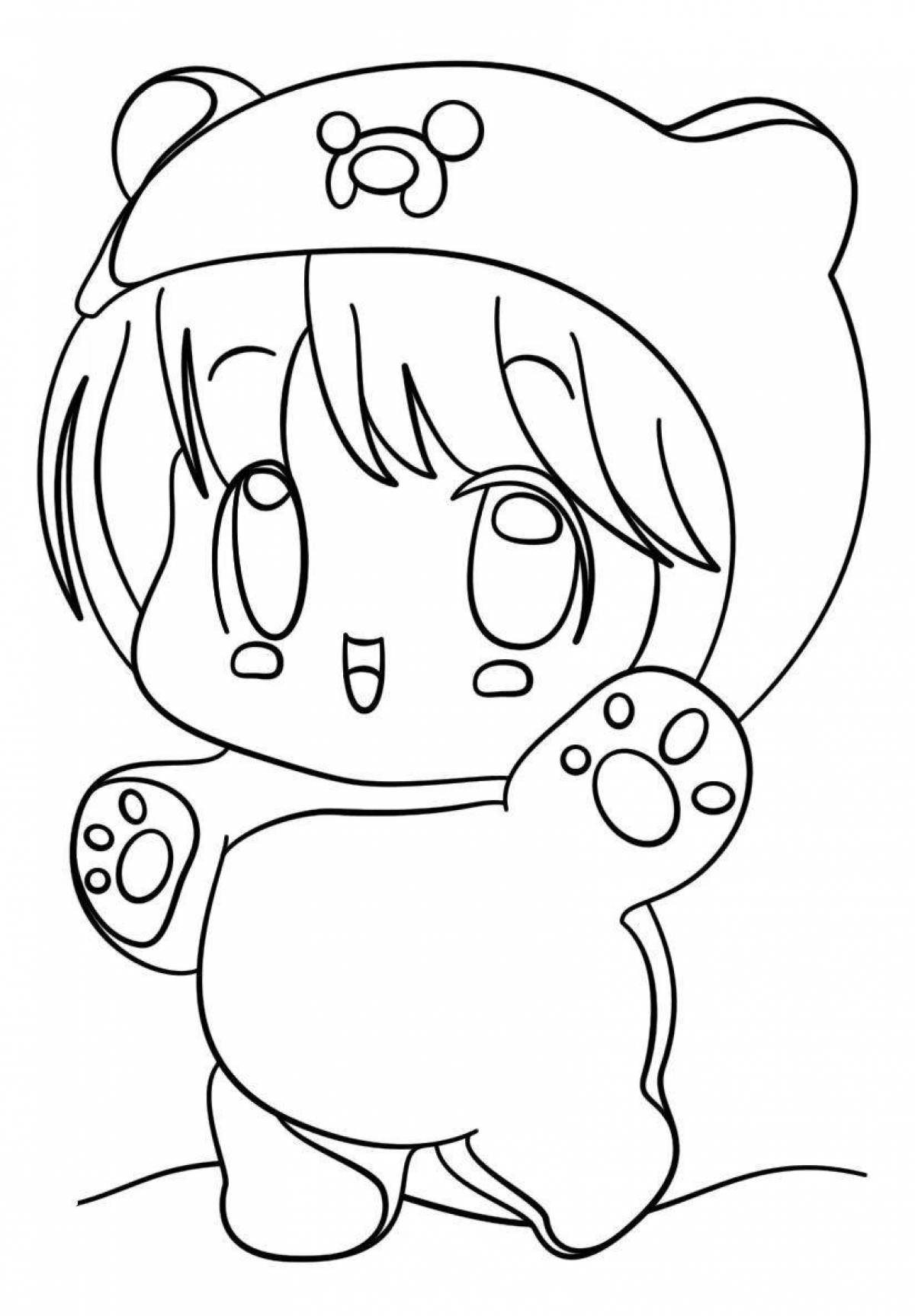 Exquisite kawaii girls coloring pages