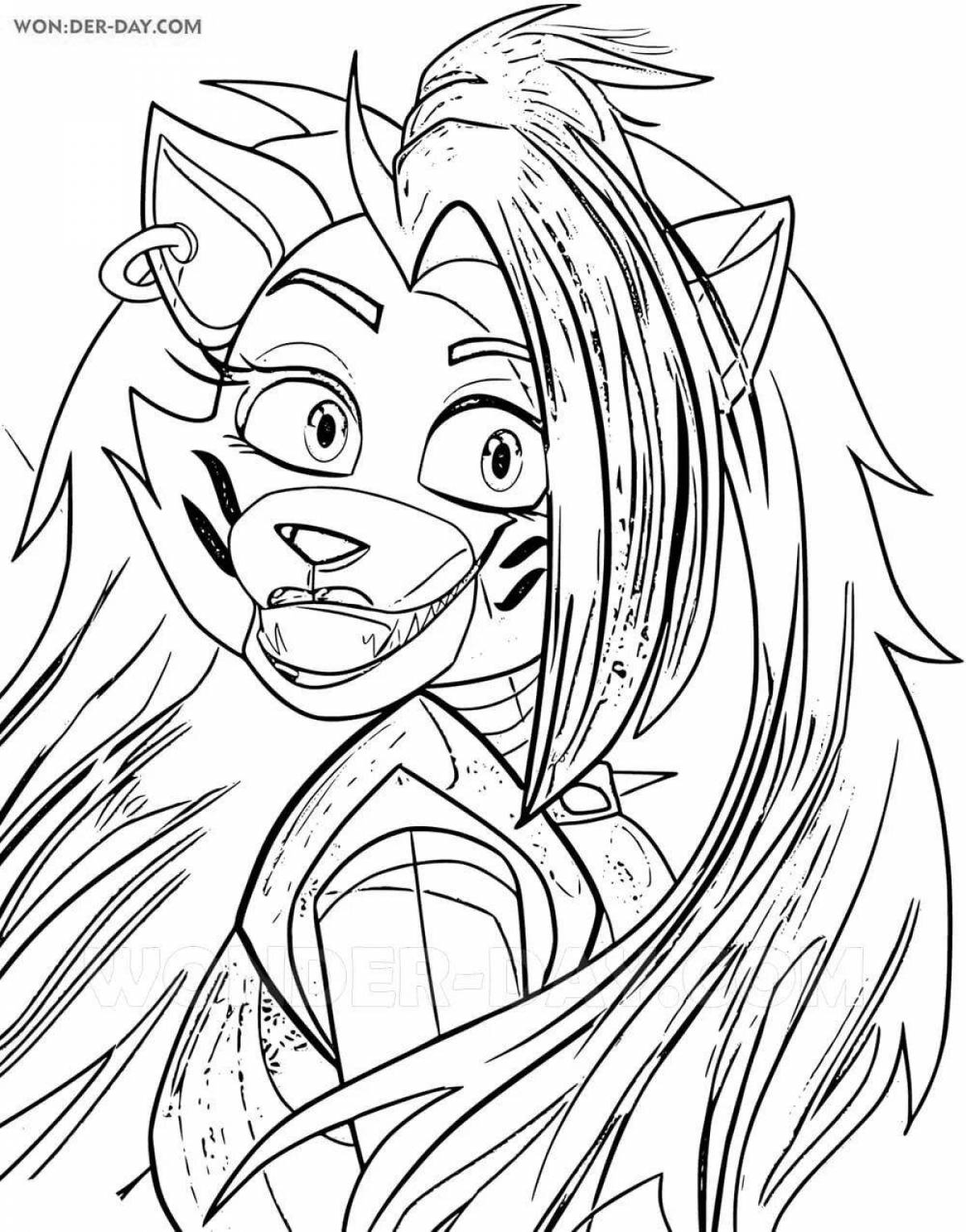 Coloring page charming roxana
