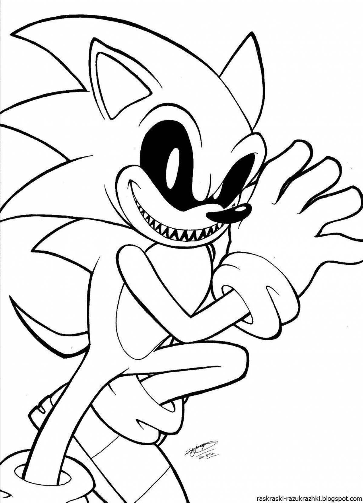Super sonic exe coloring book