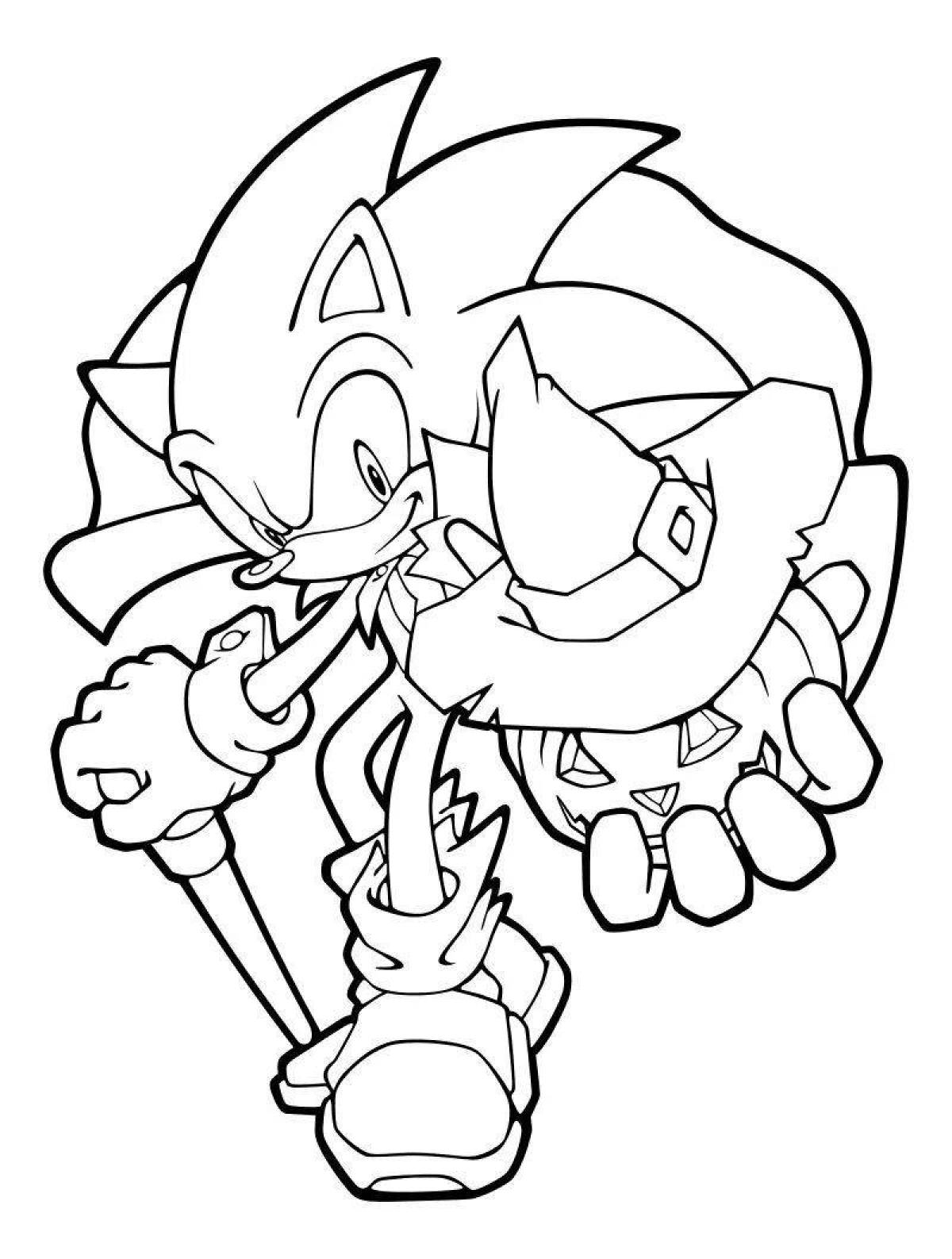 Tempting coloring super sonic exe