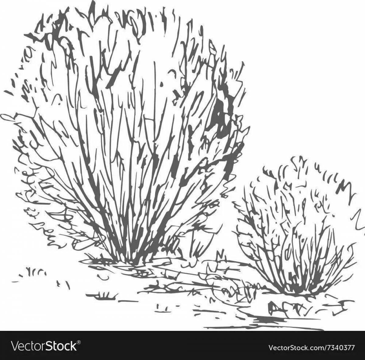 Children's coloring bush