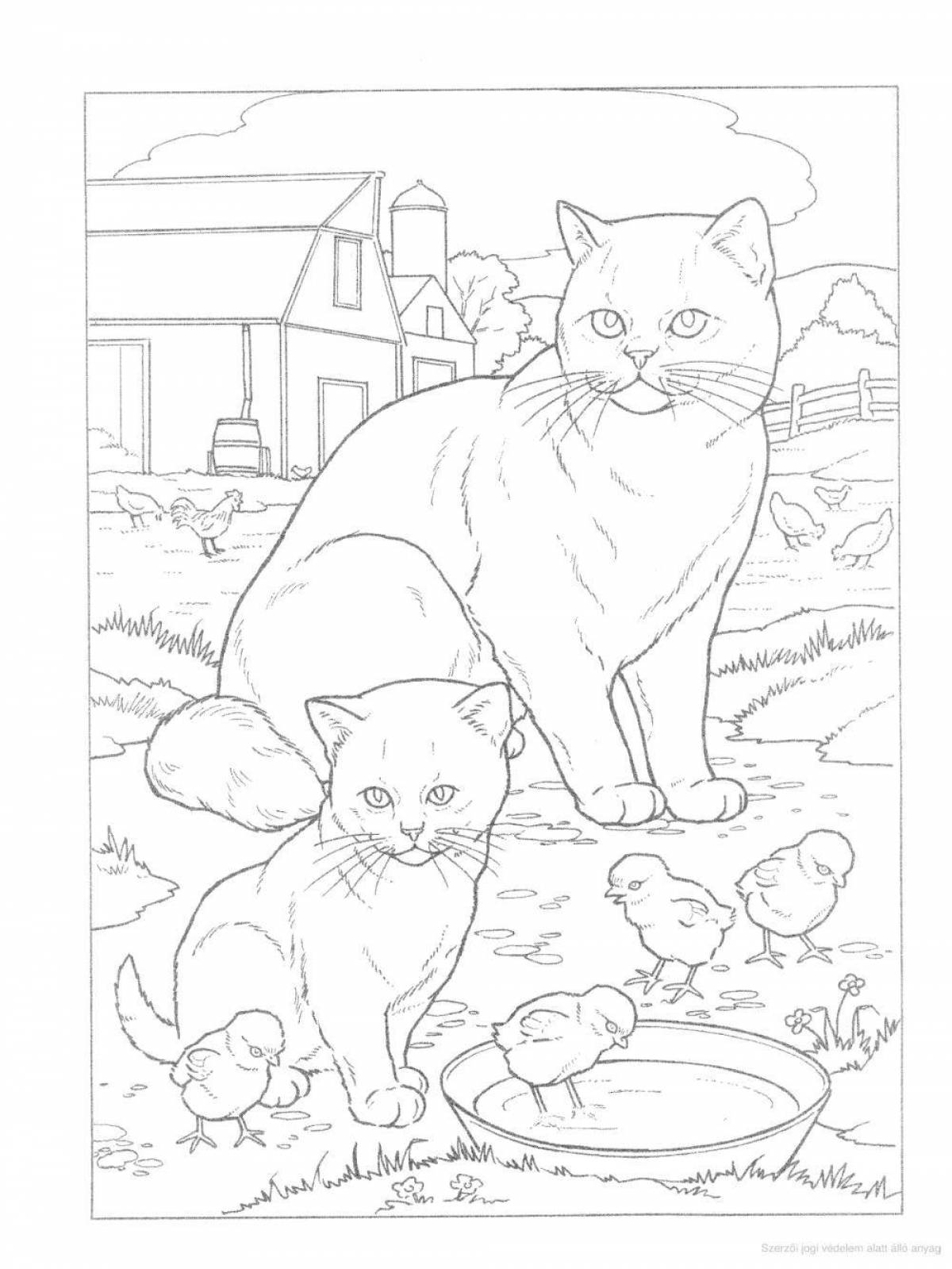Glowing cat coloring by numbers