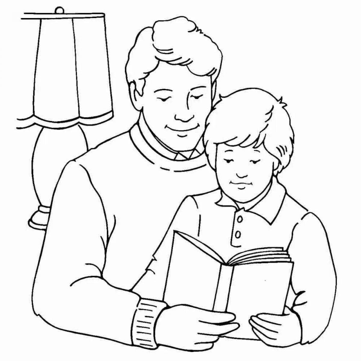 Son and Dad Inspired Coloring Page