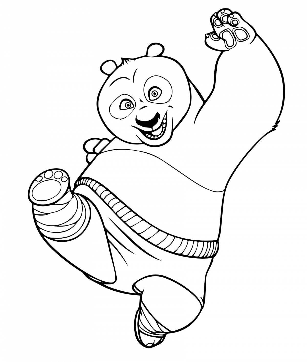 Adorable panda fu panda coloring book