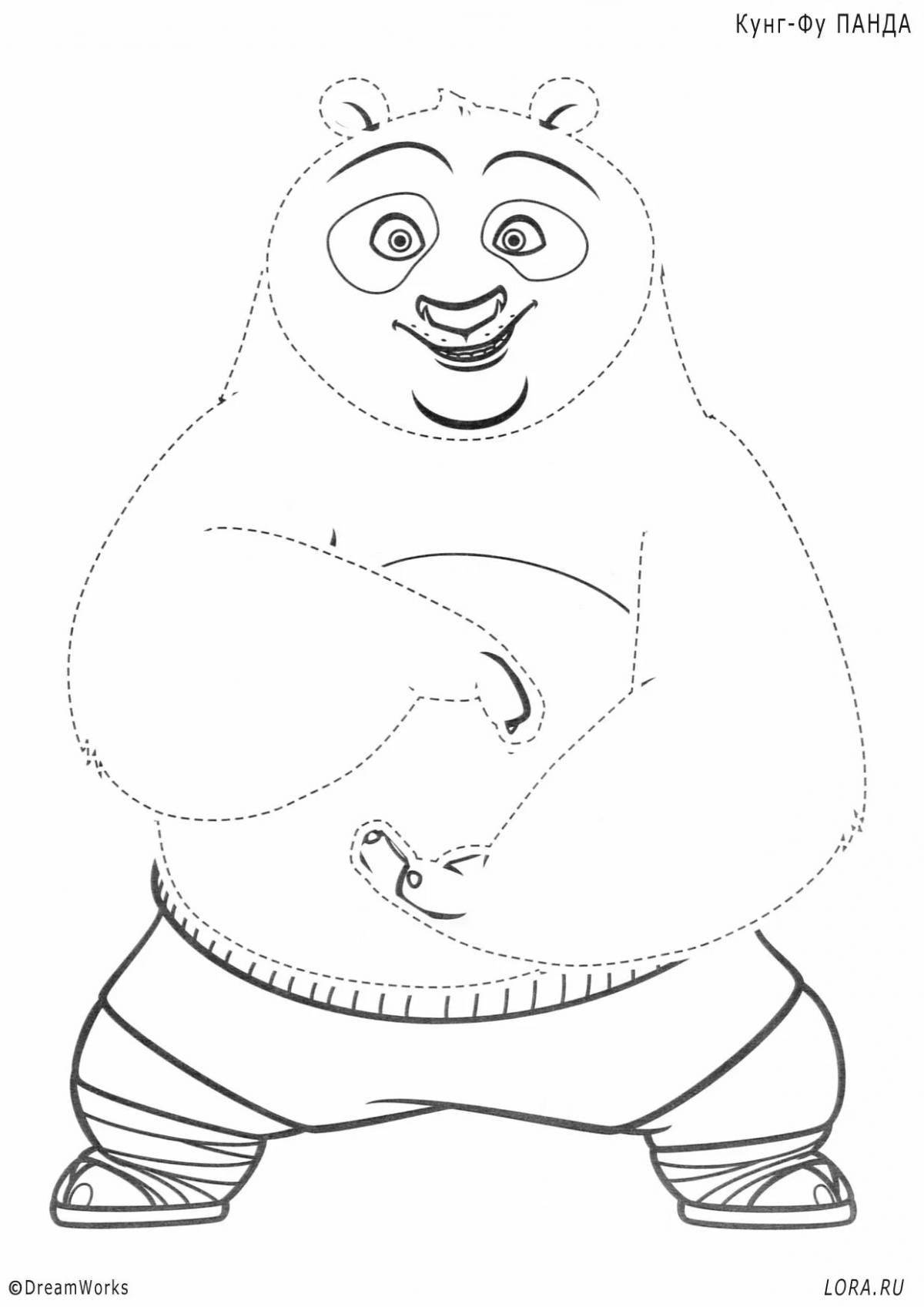 Sweet panda fu panda coloring book