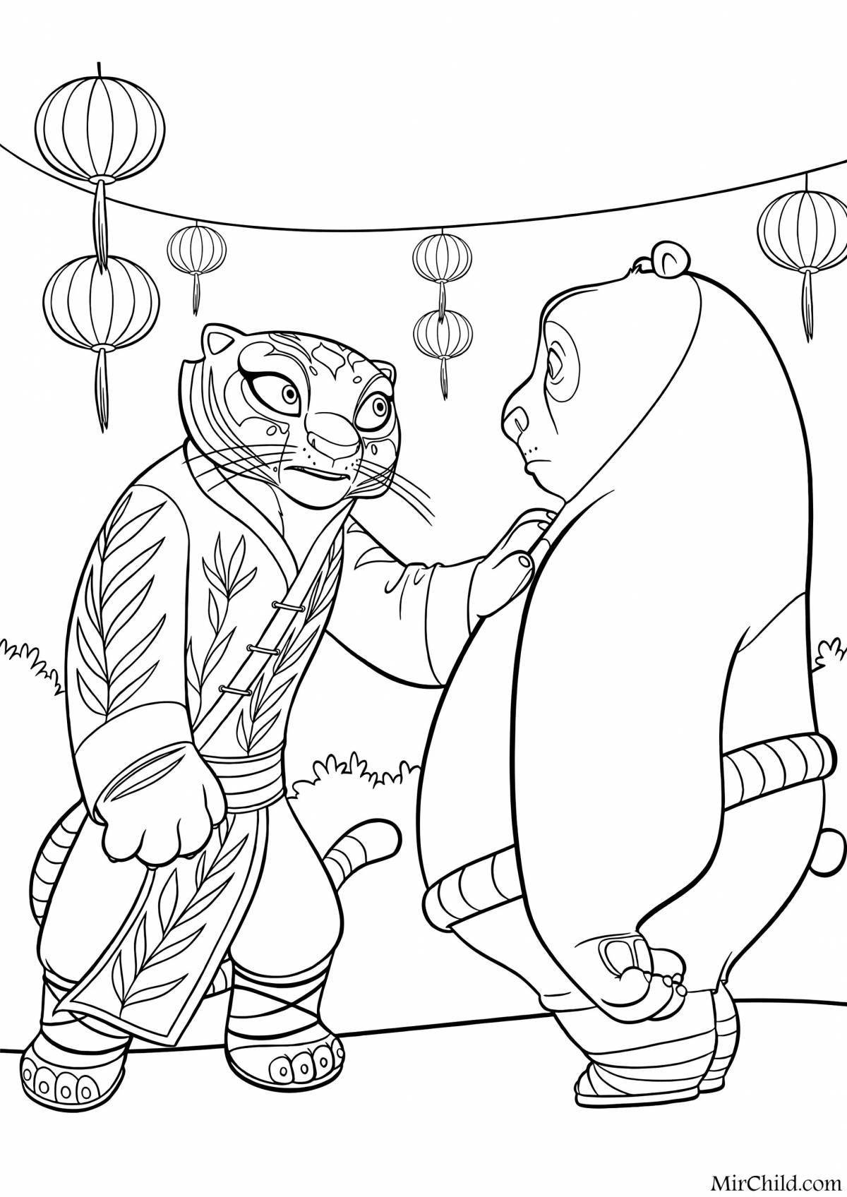 Буйная панда fu panda coloring page