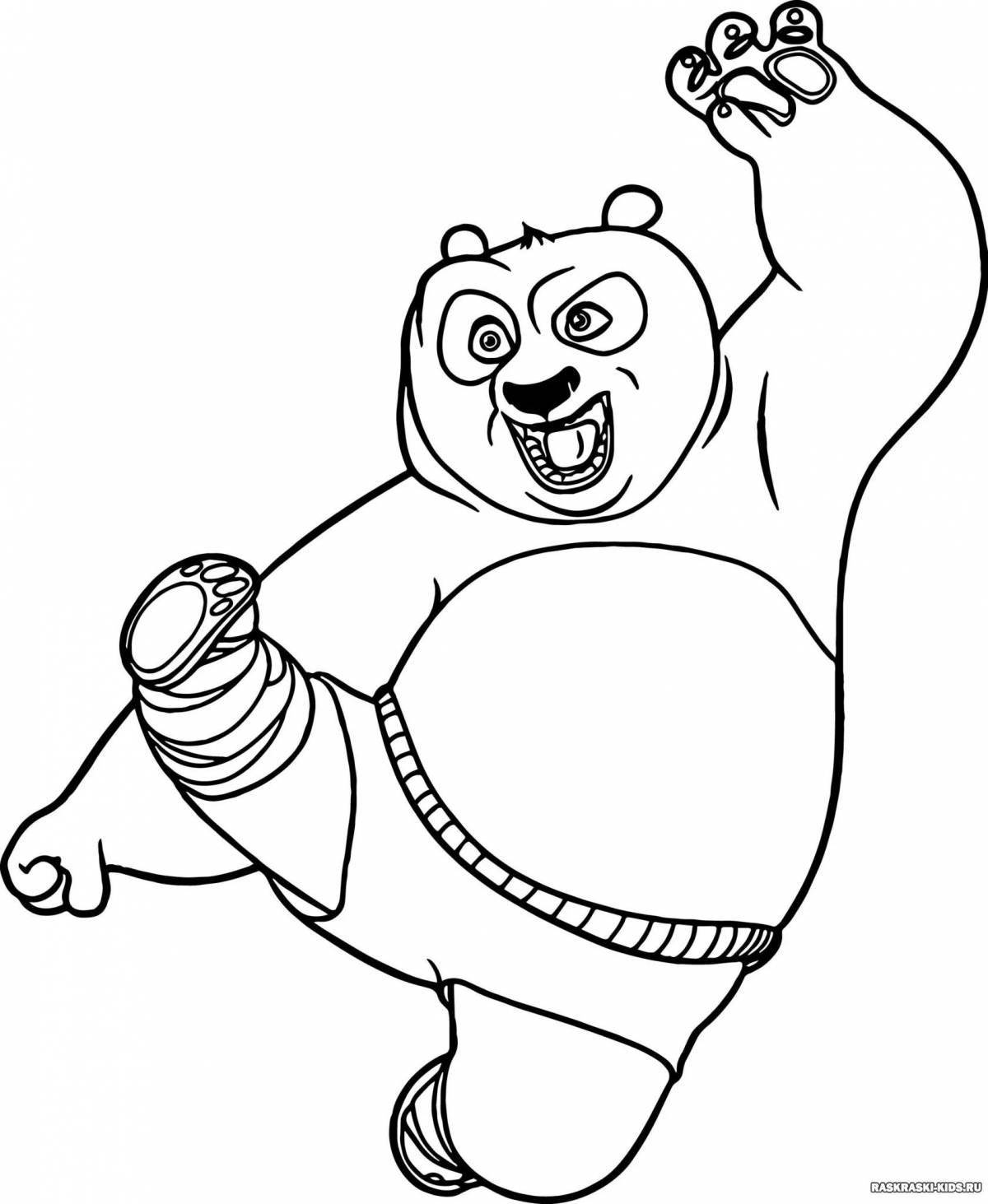 Славная панда fu panda coloring page
