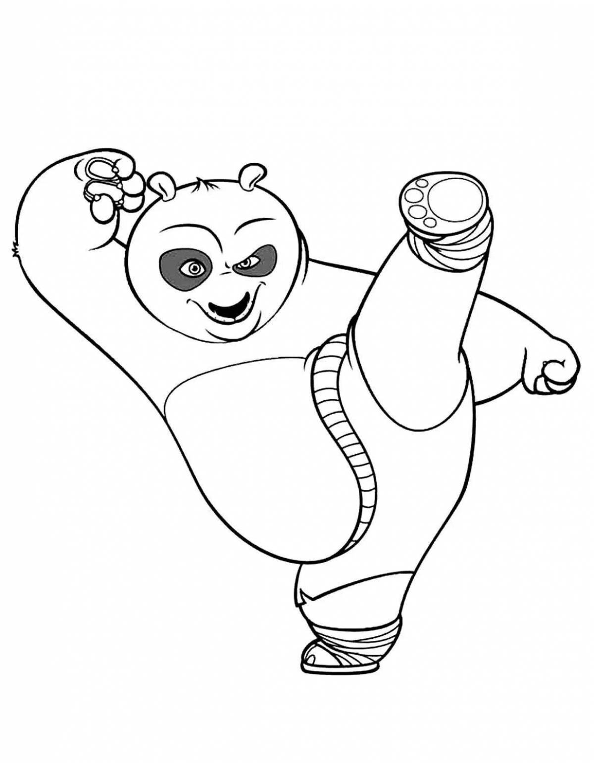 Coloring page gorgeous panda fu panda