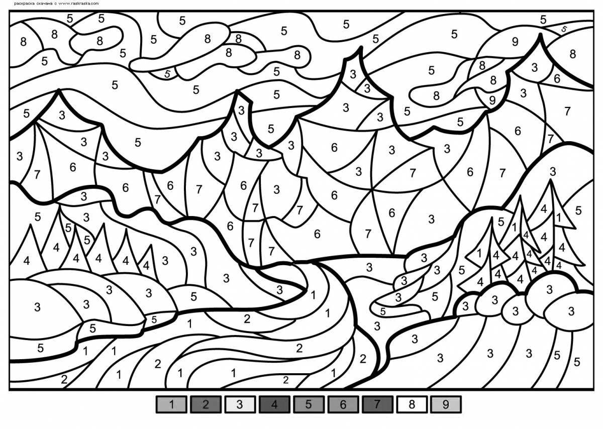 Serendipitous winter coloring by the numbers