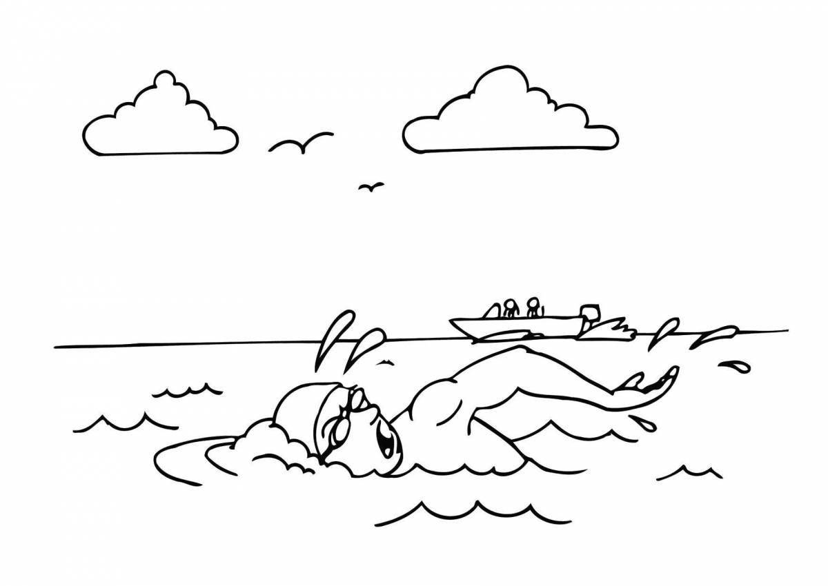 Water Safety Coloring Page