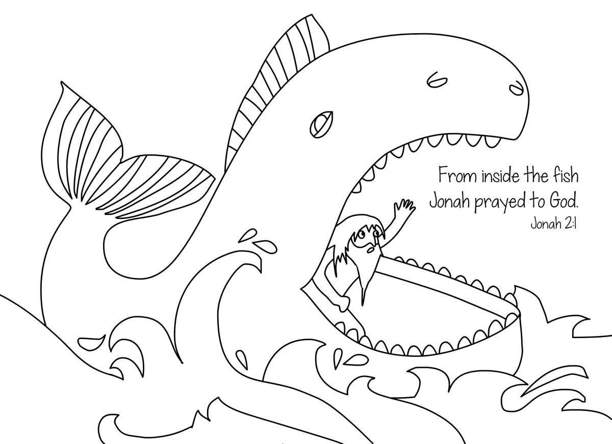 Great whale and iona coloring book