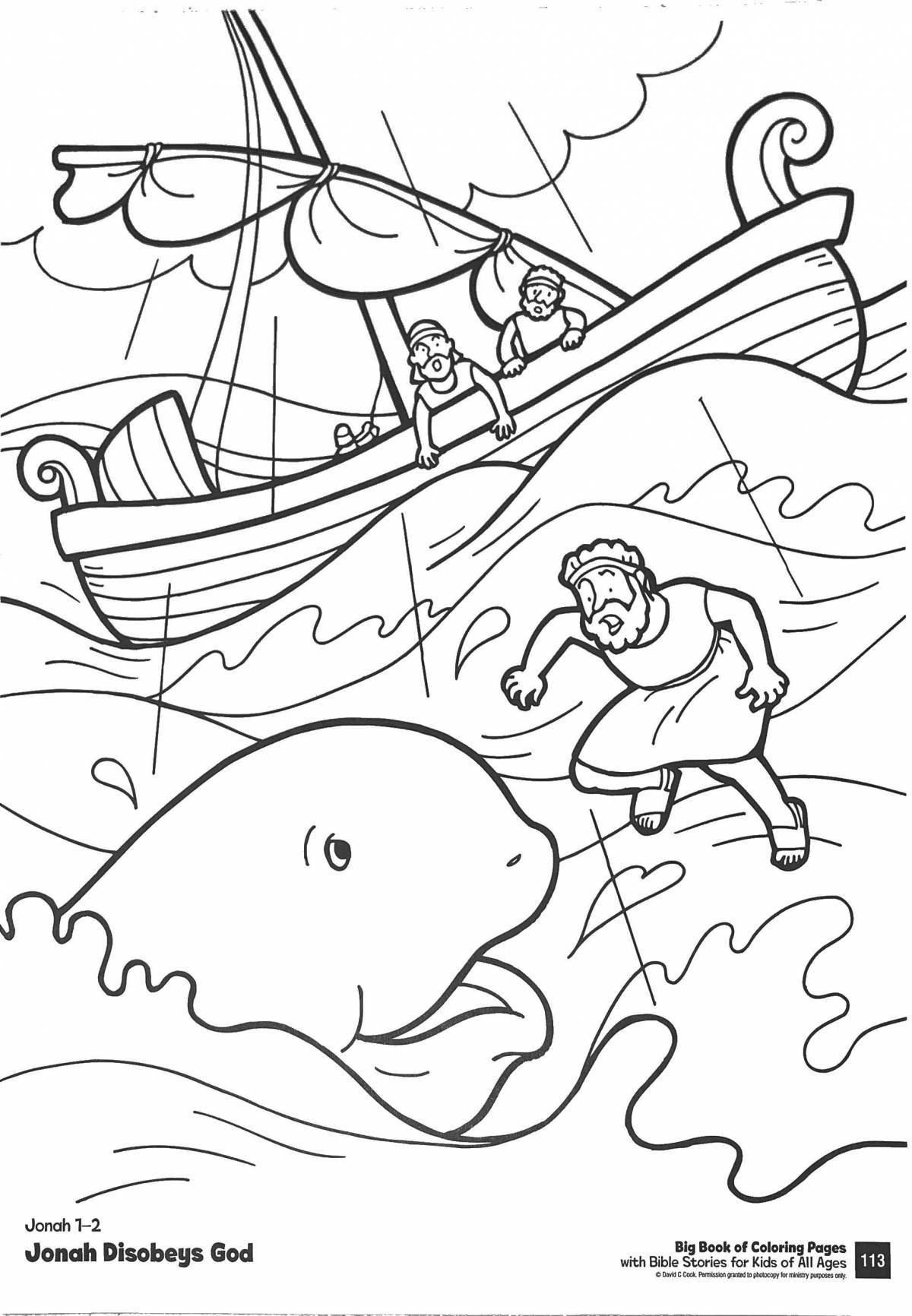 Exotic whale and iona coloring book