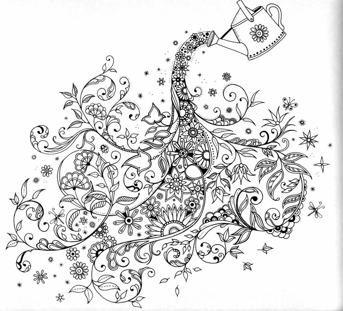 Unearthly coloring antistress mysterious forest