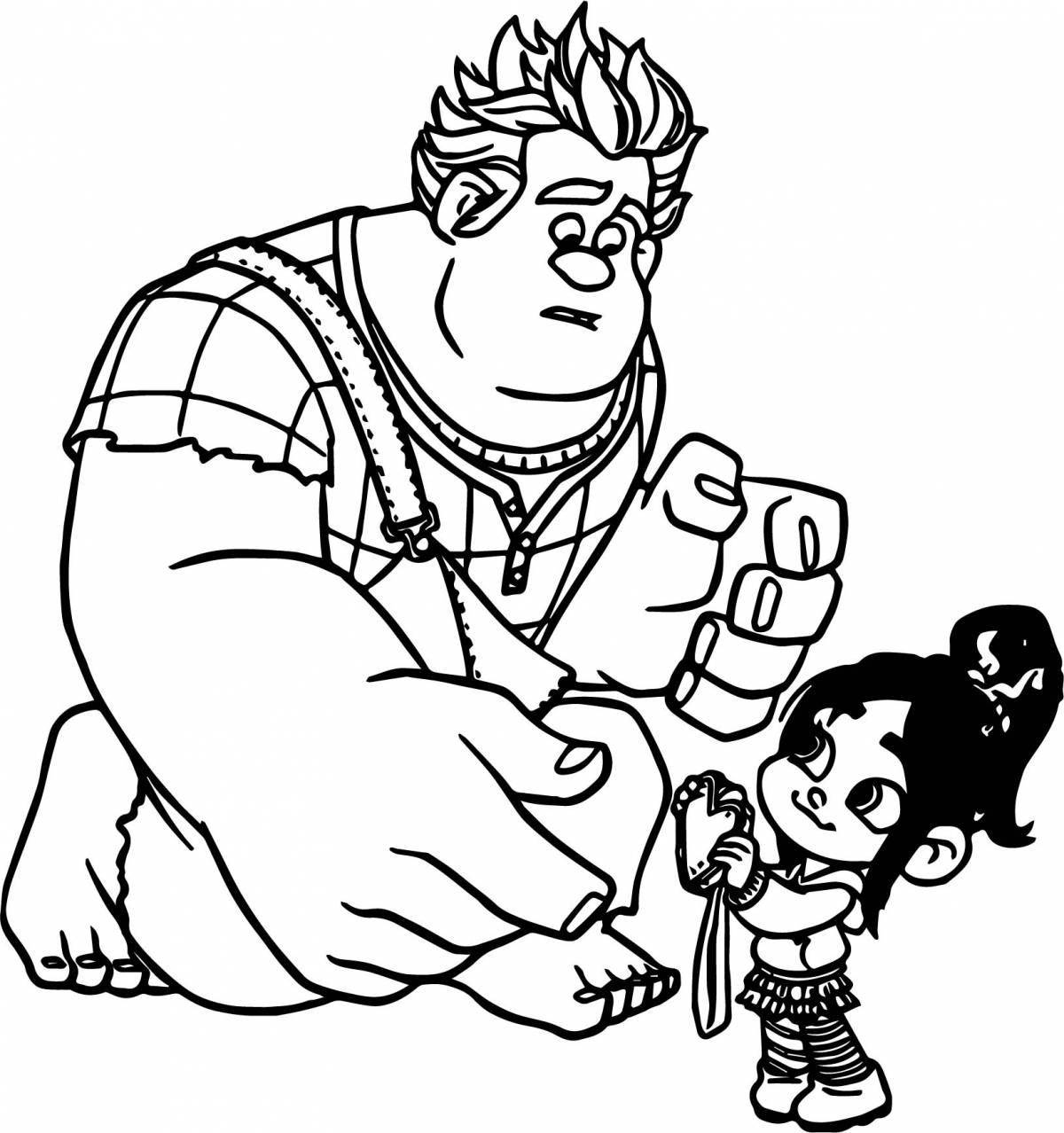 Coloring funny Vanellope and Ralph