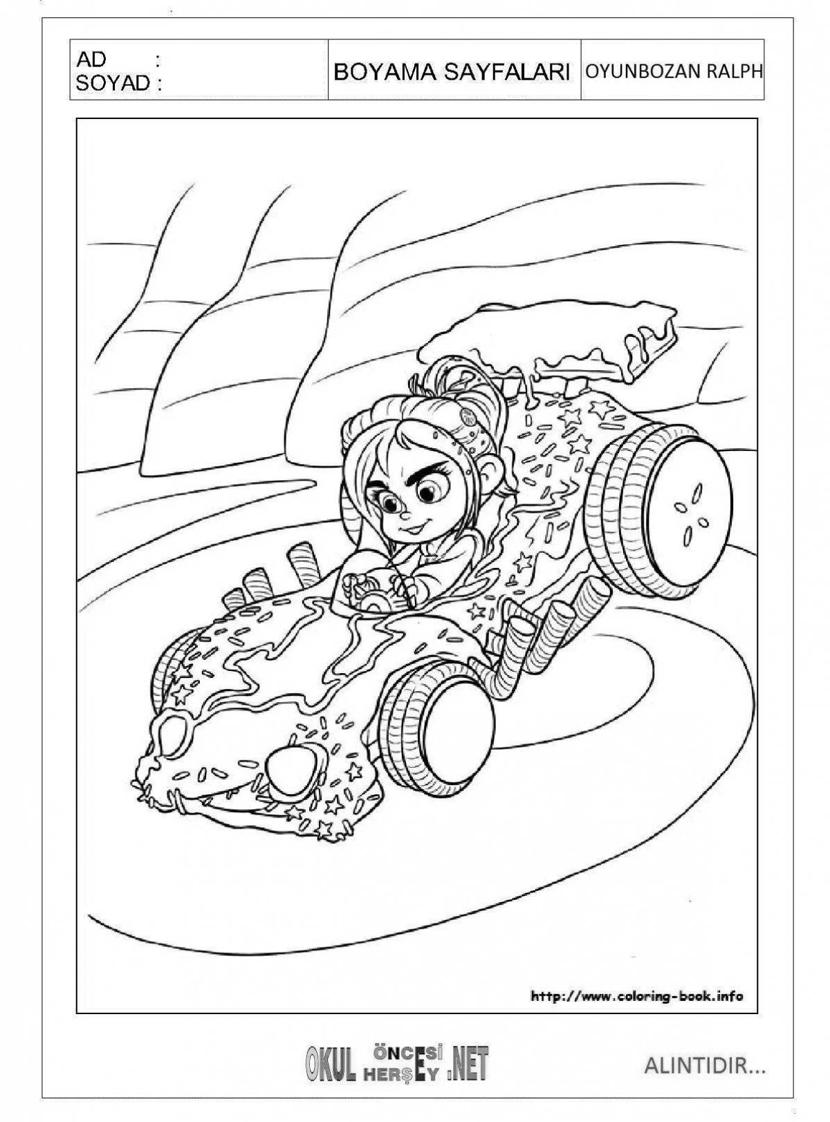 Vanellope and ralph's wonderful coloring book