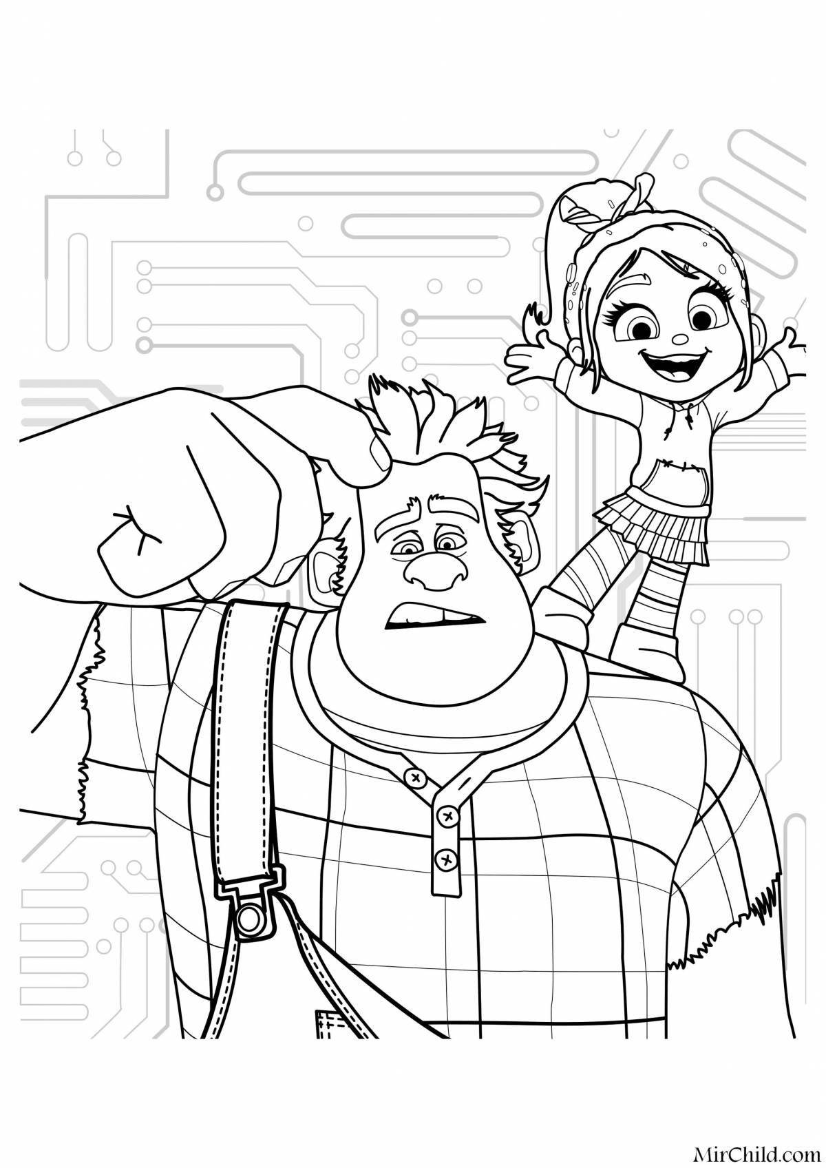 Vanellope and ralph awesome coloring book