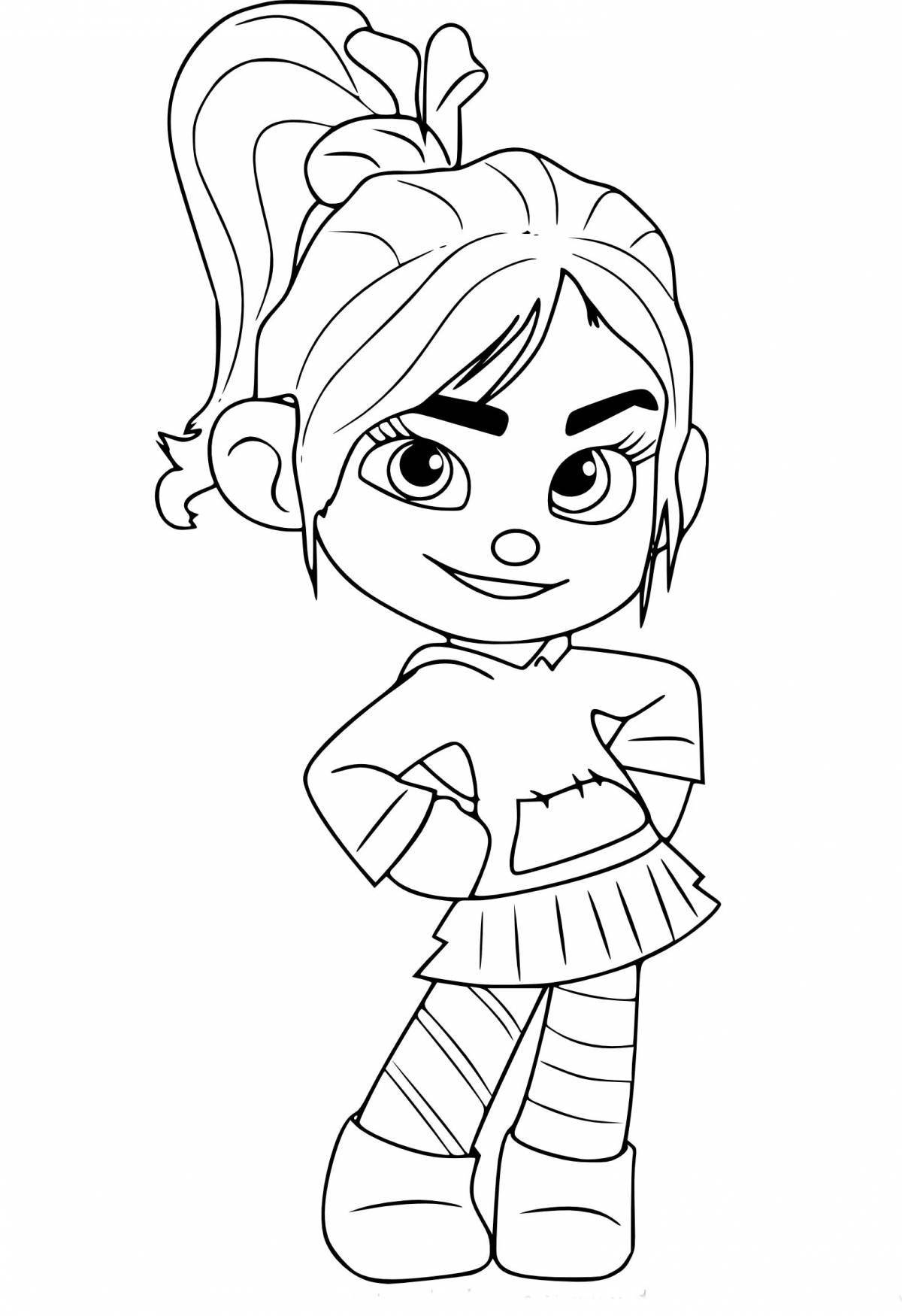 Vanellope and ralph coloring
