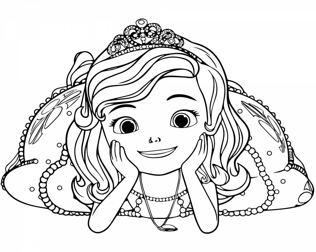 Elegant princess sophia mermaid coloring book