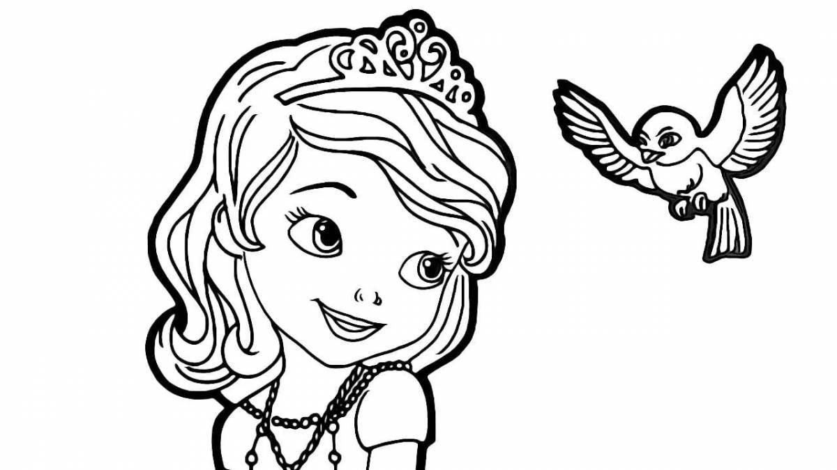 Joyful coloring of princess sophia the little mermaid