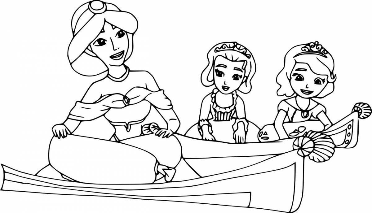 Live coloring princess sophia the little mermaid