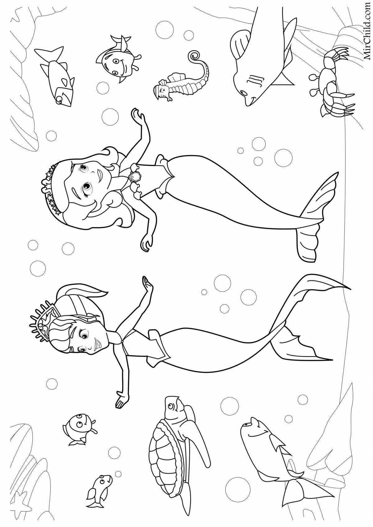 Luminous princess sophia mermaid coloring book