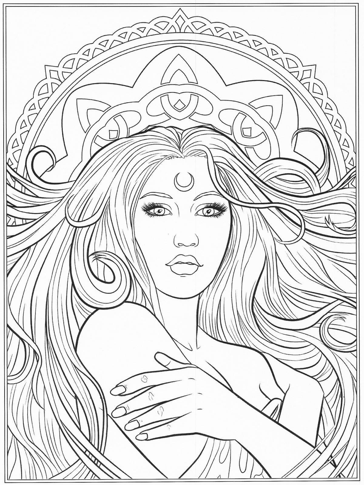 Joyful coloring for all adult girls