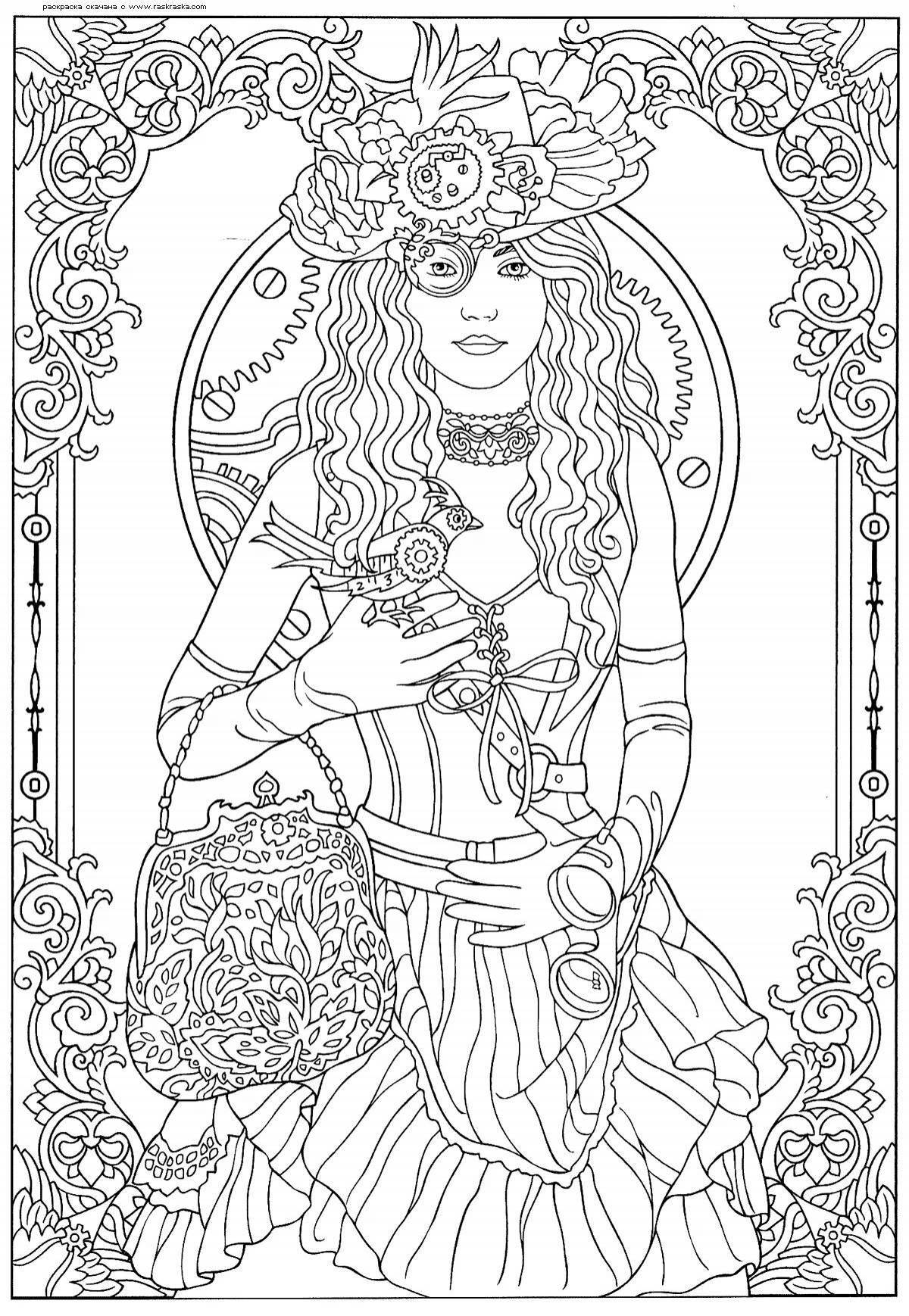 A majestic coloring book for all adult girls