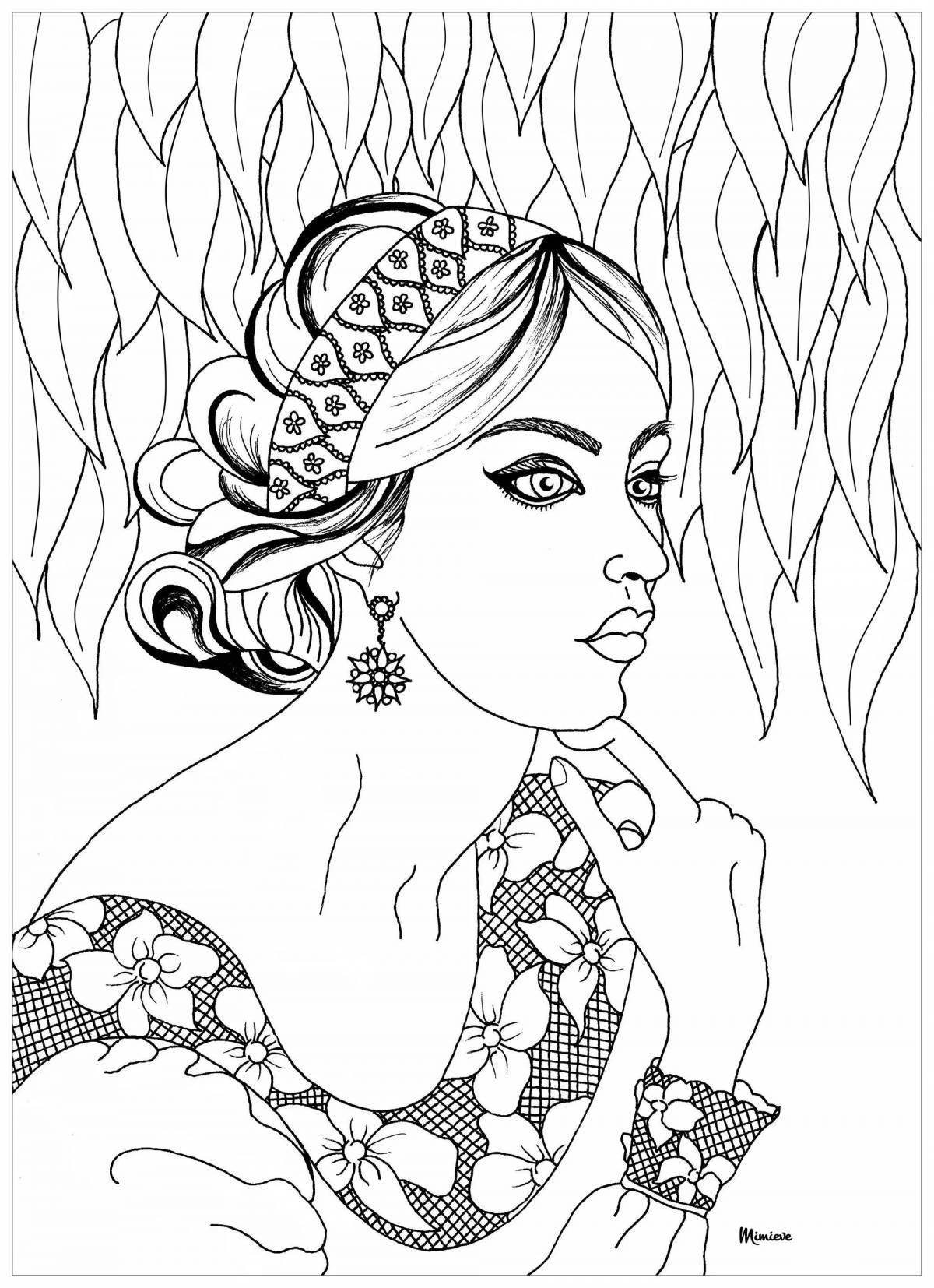 Amazing coloring book for all adult girls
