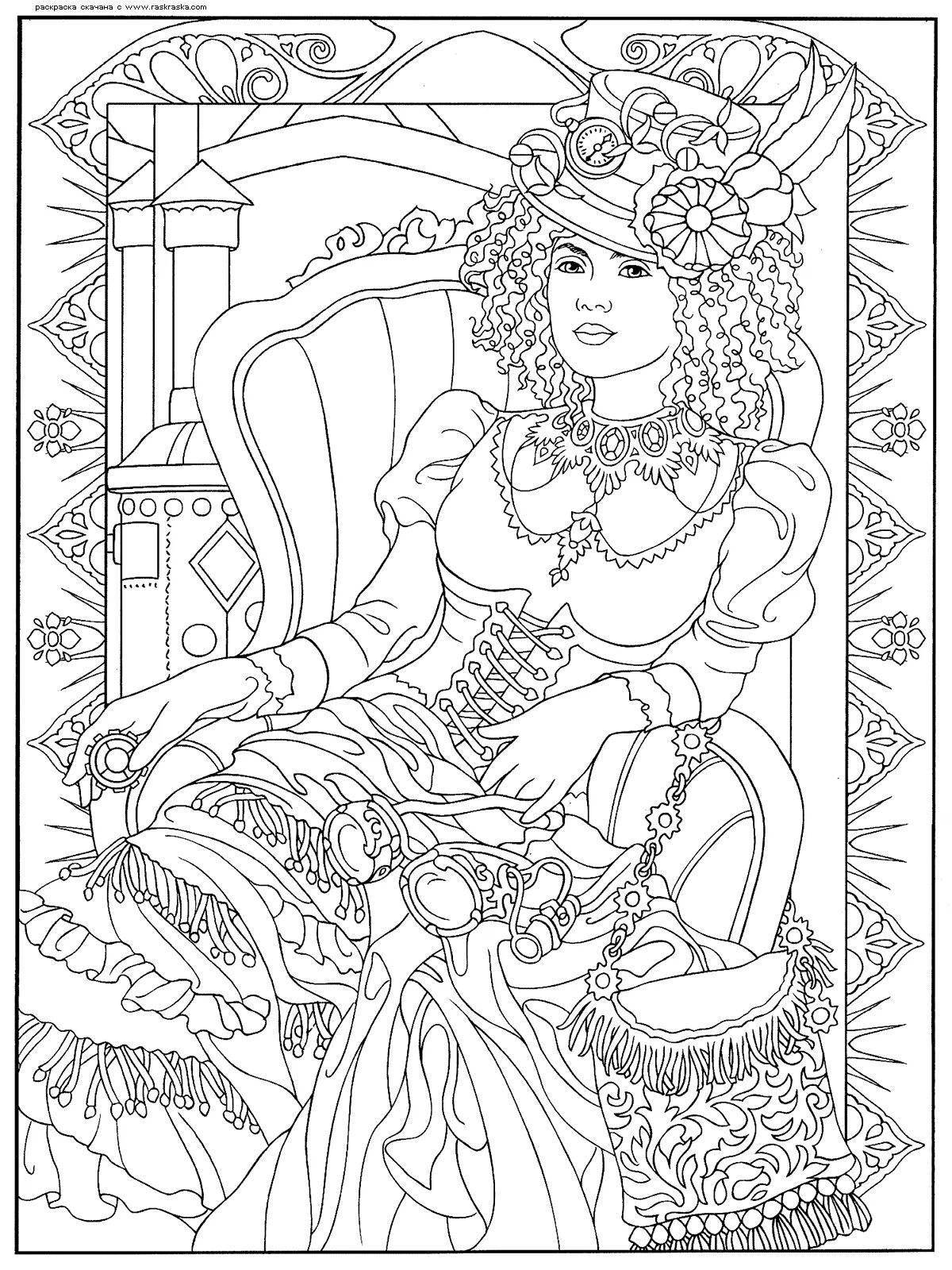 A fun coloring book for all adult girls