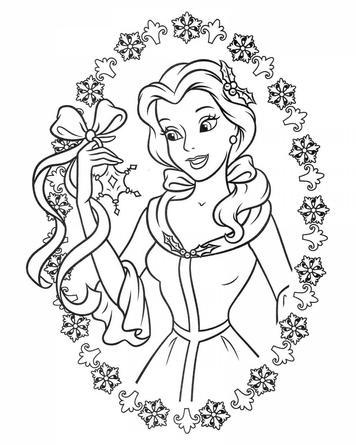 Incredible coloring book for kids with disney princesses