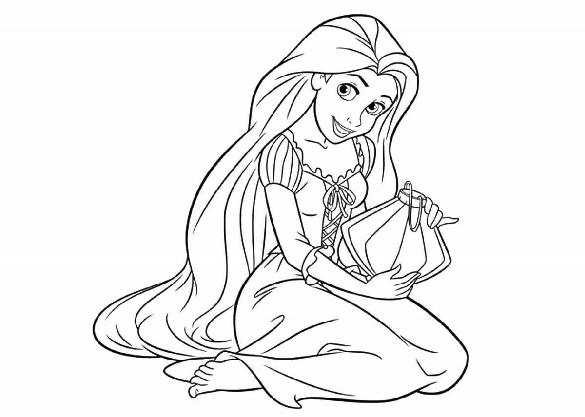 Awesome coloring book for kids with disney princesses