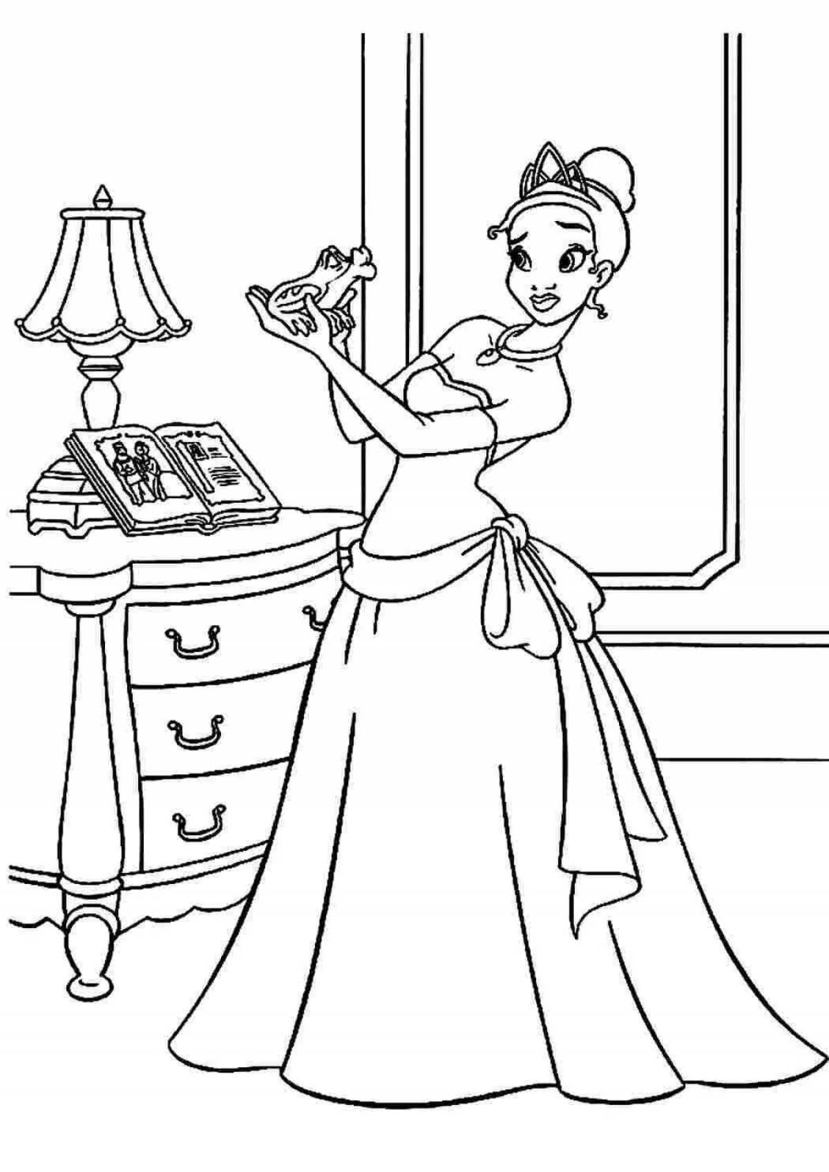 A fun coloring book for kids with Disney princesses