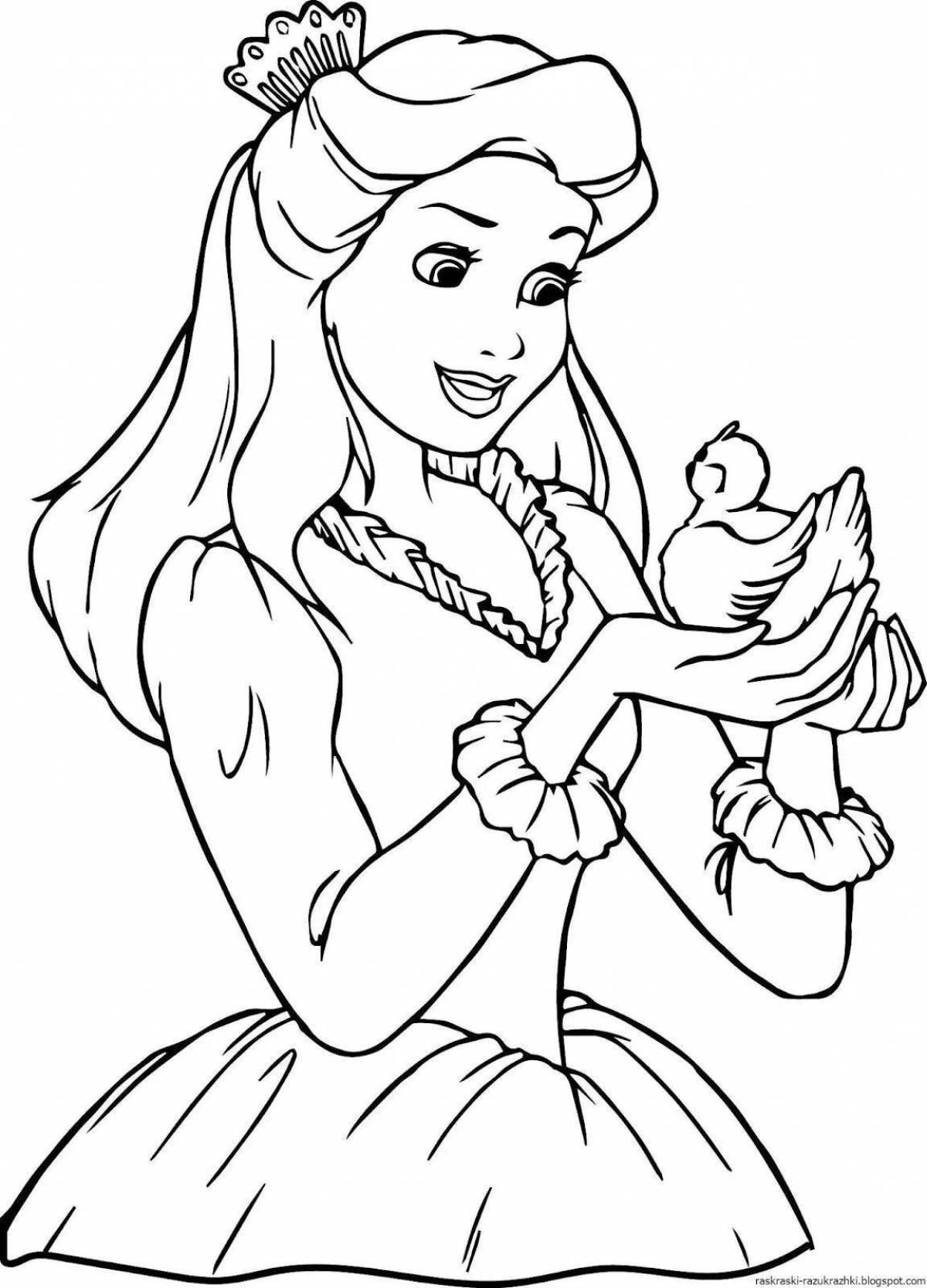 Disney princess glitter coloring book for kids