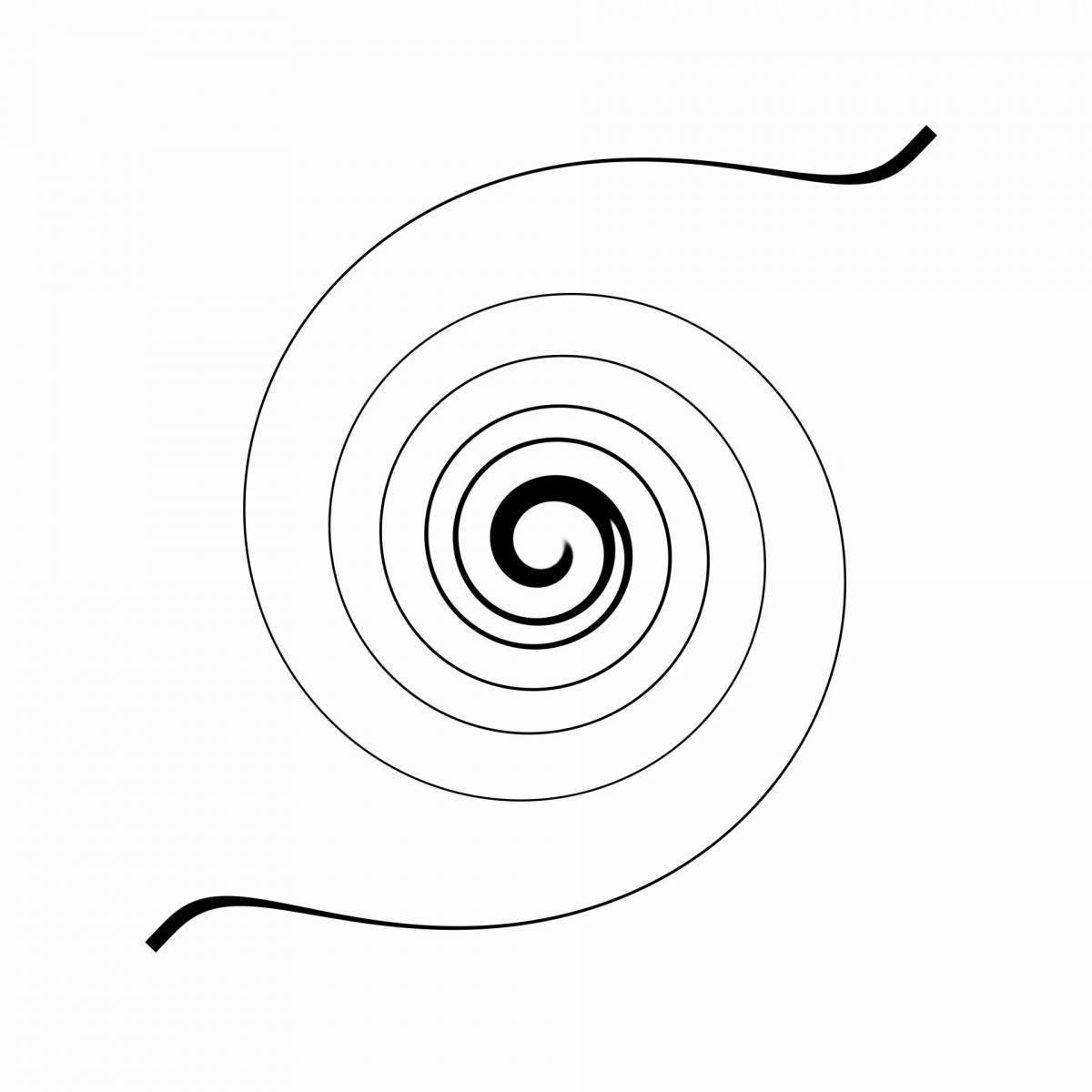 Colouring fun spiral