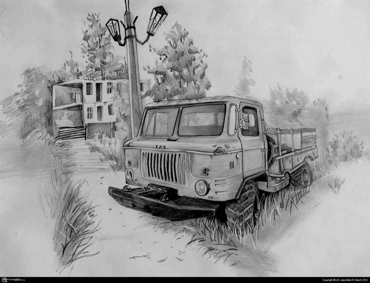 Unvisited Chernobyl exclusion zone coloring page