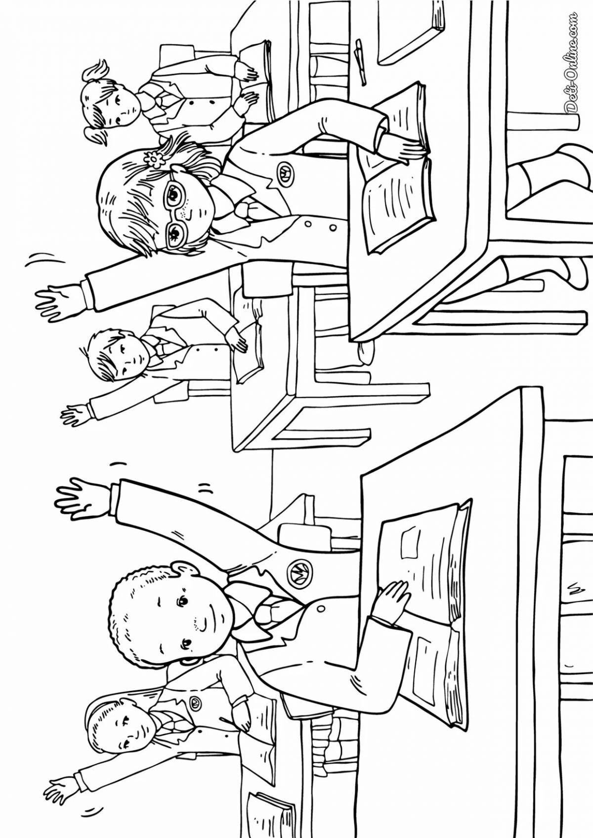 Fun coloring of my school