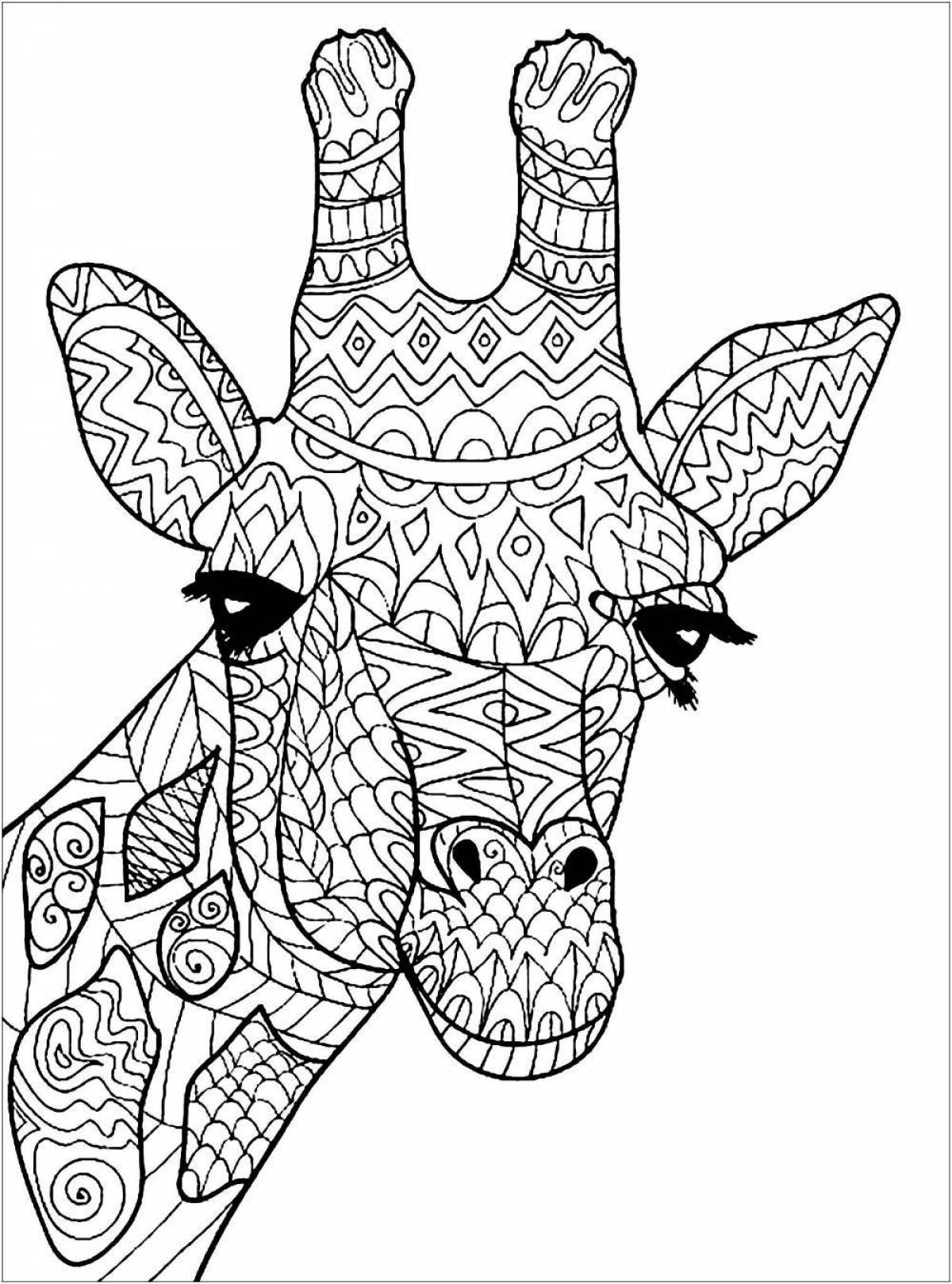 Glitter coloring mandala animals antistress