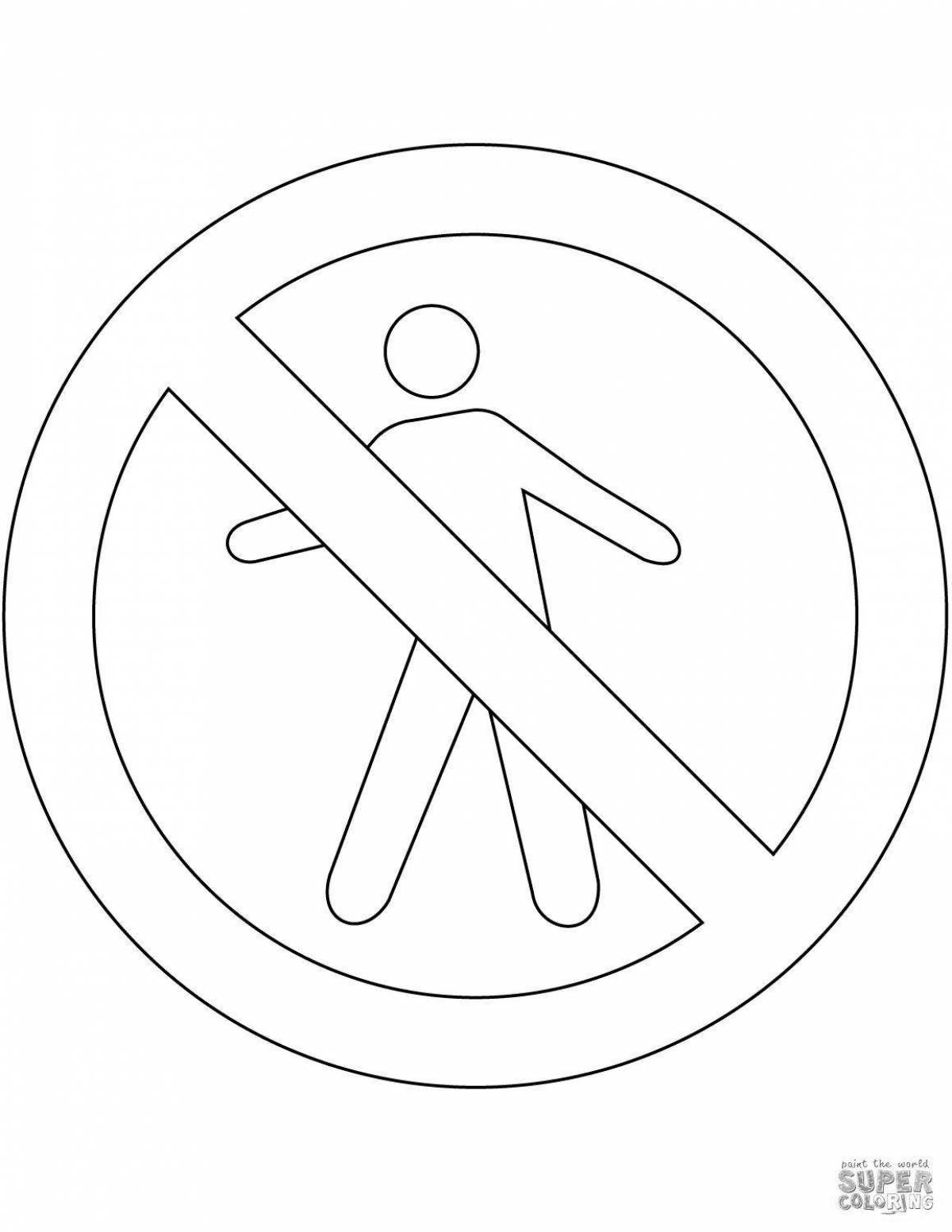 Traffic Sign Coloring Page Grade 3