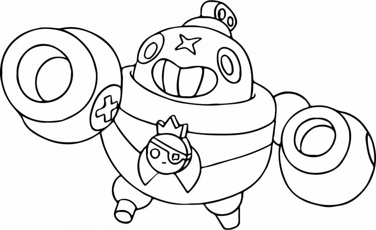 Charming brawl stars coloring page