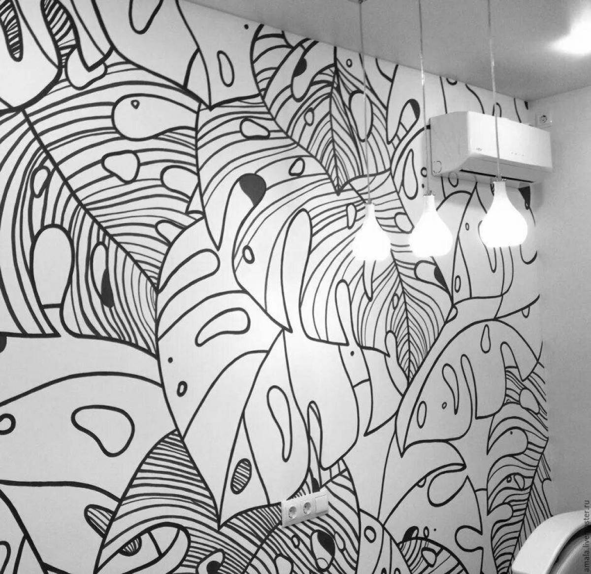 Great in the room on the wall coloring page