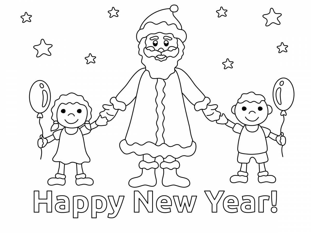 Charming happy new year card