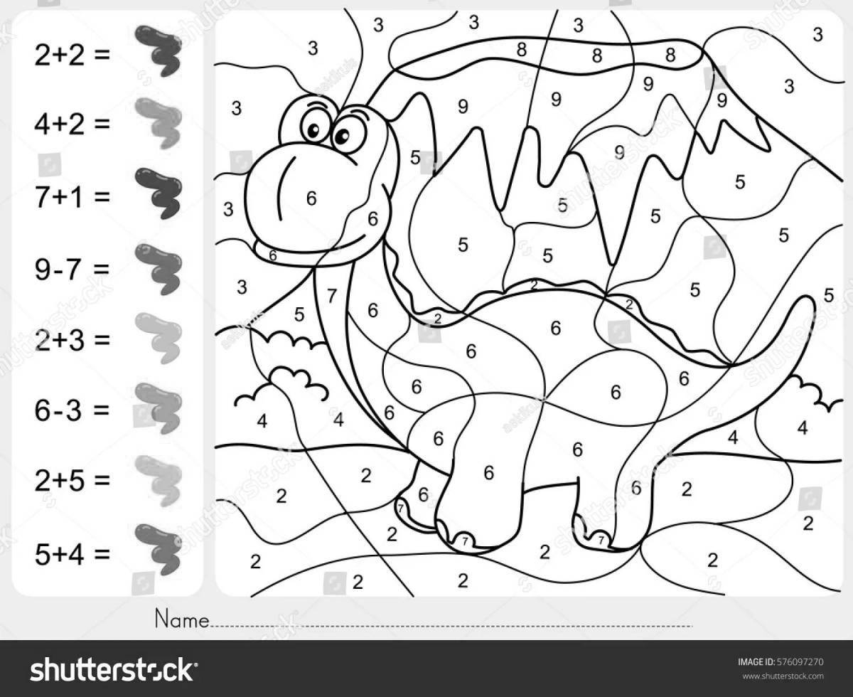 Brilliantly colored 1st grade coloring page