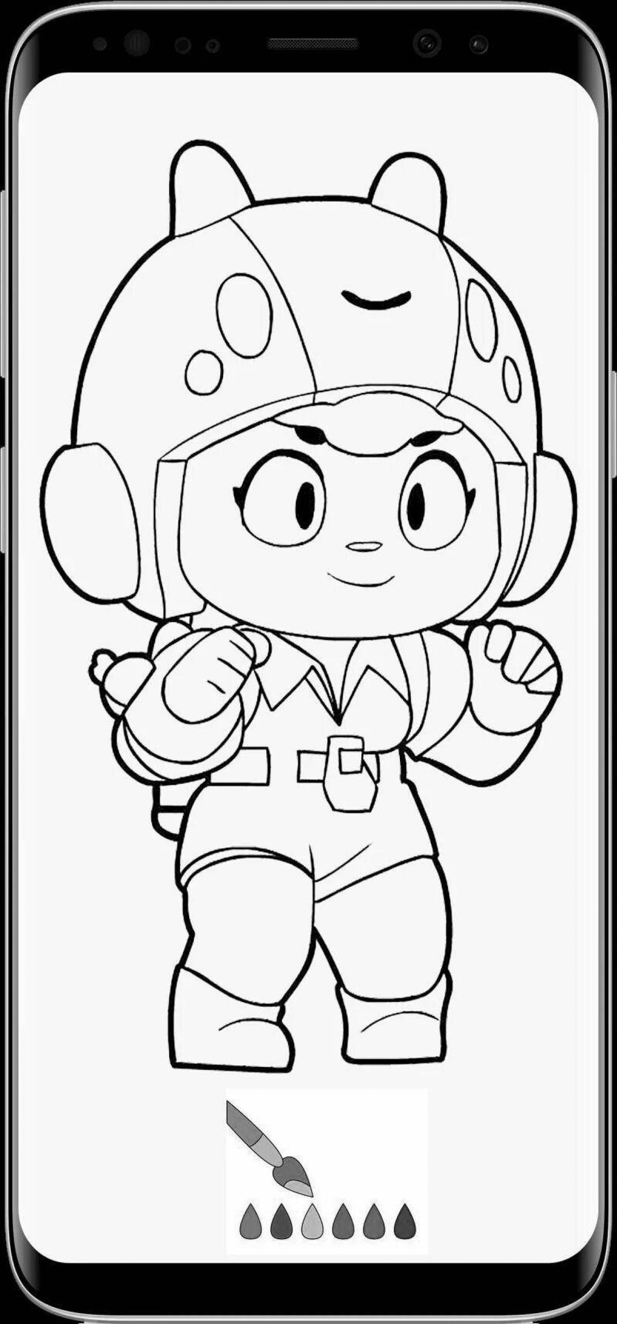 Charming brawl stars coloring by numbers