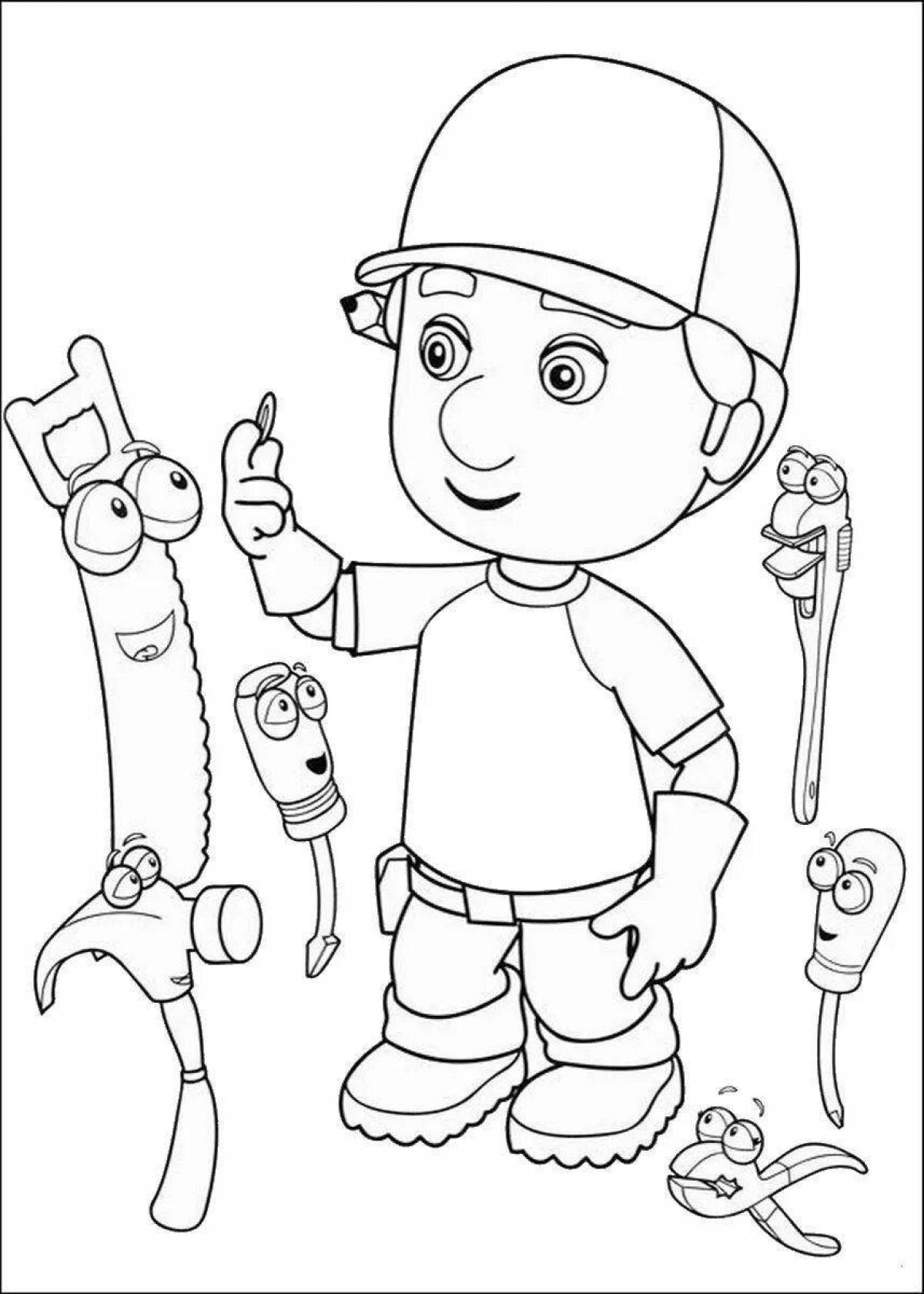 Coloring page charming gear