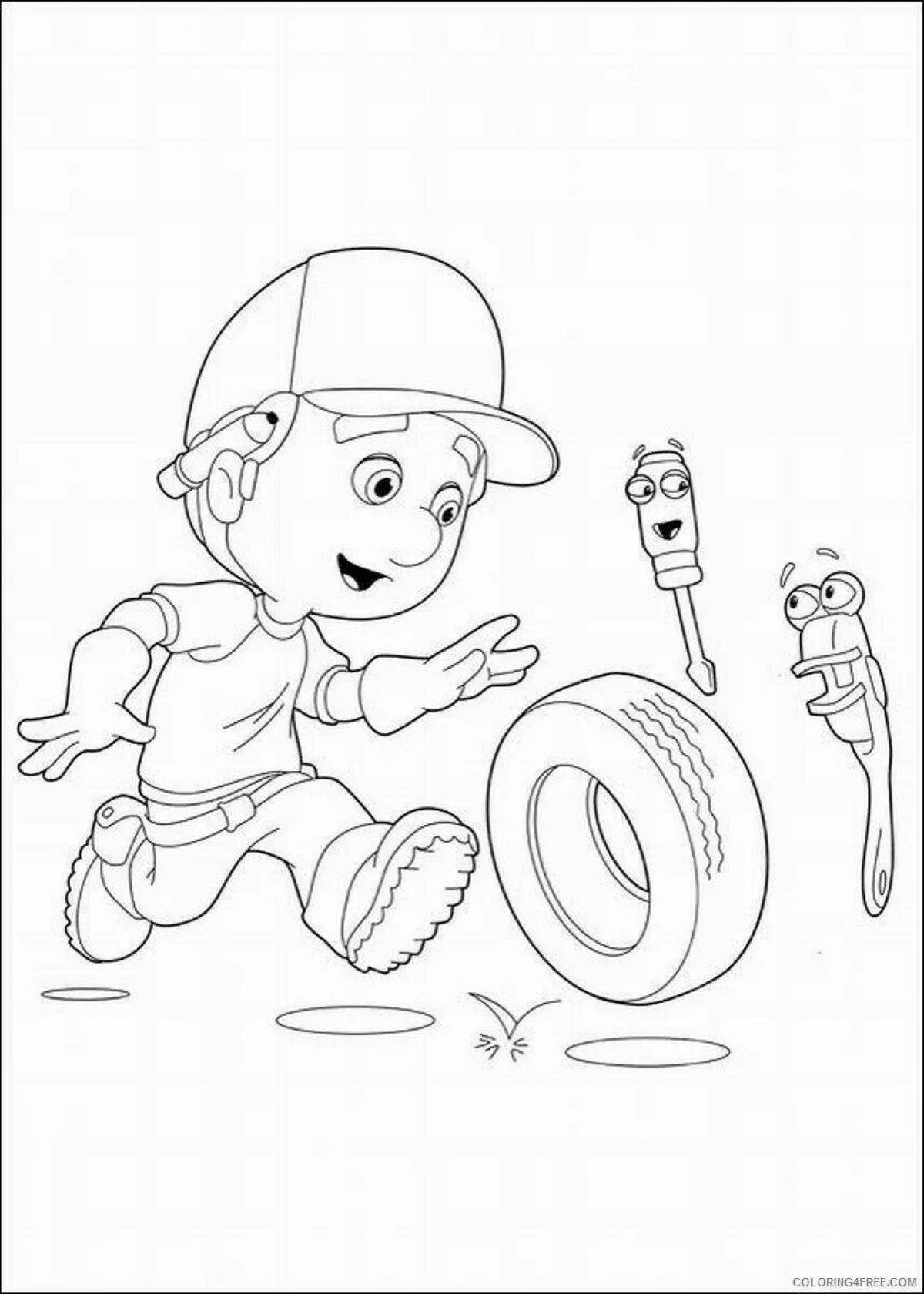 Intriguing cog coloring page