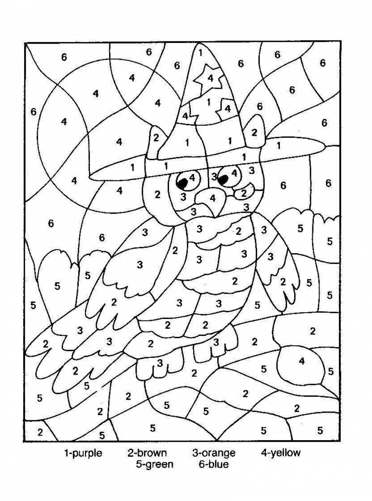 Crazy coloring book color by number