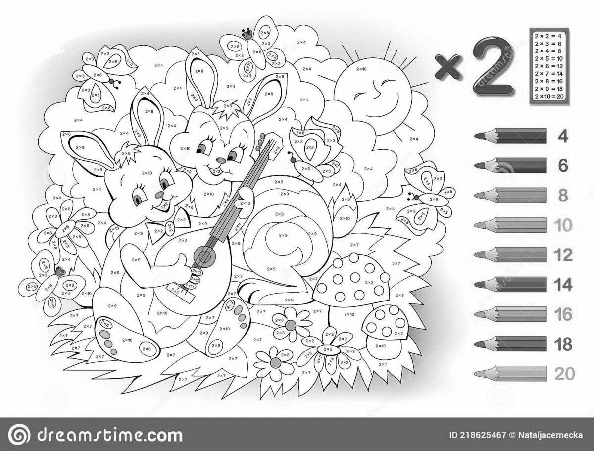 Creative class 3 multiplication table coloring book