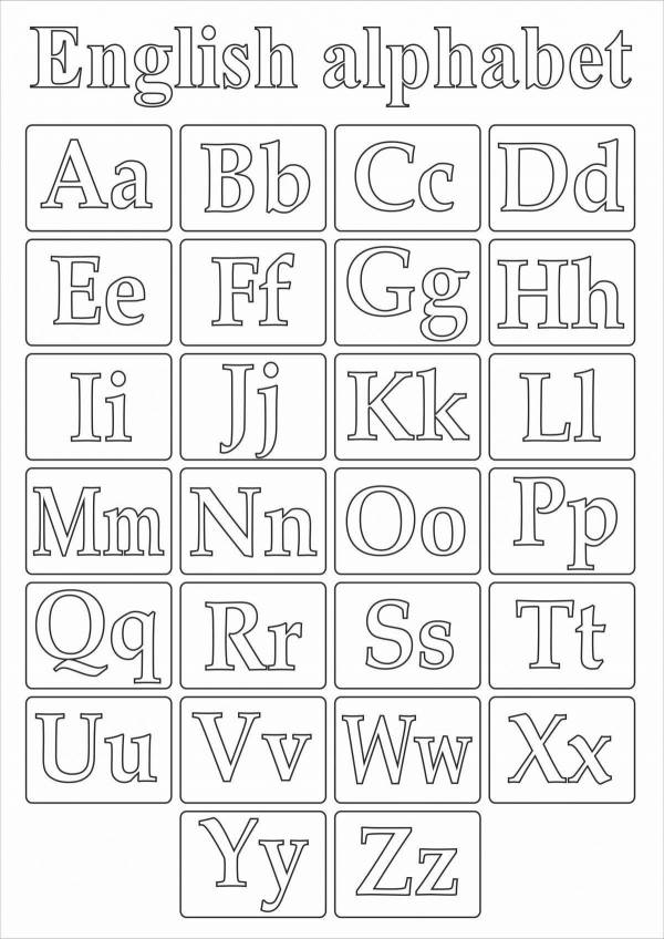 Coloring Pages English alphabet with transcription (16 pcs) - download ...